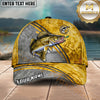 Maxcorners Fishing Olive Scale Arc Hook Logo Personalized Name 3D Cap (12 Fish Species)
