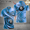 Maxcorners Eight Ball Marble Swirl Liquid Billiards Shirt Multicolor Customized Name, Team Name 3D Shirts