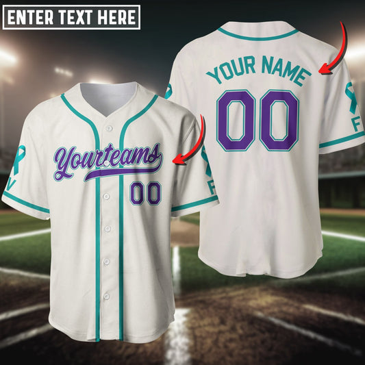 Maxcorners Custom Cream Purple-Teal Authentic Baseball Jersey For Tammy Burns