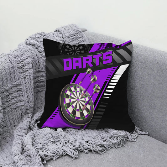 Maxcorners Darts Black Sport Style Target Multicolor Customized Name 3D Pillow
