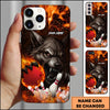 Maxcorners Bowling Fire Wolf Strike Ball Multicolor Personalized Name 3D Phone Case