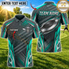 Maxcorners Disc Golf Flying Disc & Basket Graphic with Abstract Wave Pattern Multicolor Customized Name, Team Name 3D Shirts
