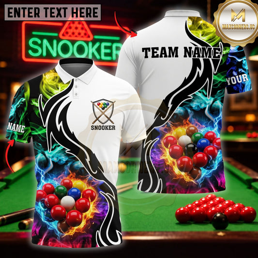 Maxcorners Billiards Wear Wild Torn Paper Effect Customized Name 3D Shirt