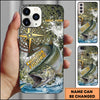 Maxcorner Fishing Compass Water Splash Personalized Name 3D Phone Case (10 Fish Species)