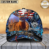 Maxcorners Patriotic Buck Camo Hunting Cap Multicolor Pattern Personalized 3D Cap