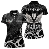 Maxcorners Personalized White Black Arrow Wings Dart Shirts For Men Team Darts Jerseys LM054