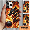 Maxcorners Bowling Fire Dragon Ball Personalized Name Phone Case