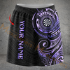 Maxcorners Darts Black Gold Tribal Maori Dartboard Personalized 3D Skirts With Shorts