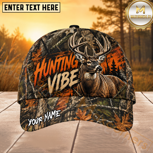 Maxcorners Deer Hunting Vibe Camo Personalized 3D Cap