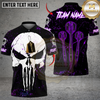 Maxcorners Darts Triple Arrow Punisher Skull Personalized Name, Team Name Shirt (4 Colors)