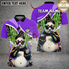 Maxcorners Billiards 8 Ball Funny 420 Smoking Panda Customized Name, Team Name 3D Shirt (6 Colors)