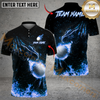Maxcorners Fire Dragon Fairway Golf Polo Customized Name, Team Name 3D Shirts (4 Colors)