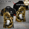 Maxcorners Golf Golden Dragon Aura Personalized Name, Team Name 3D Shirt (6 Colors)