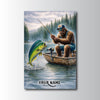 Maxcorners Mahi Mahi Fishing Bigfoot Artistic Lake Adventure Style Personalized Name 3D Poster