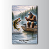 Maxcorners Largemouth Bass Fishing Bigfoot Rustic Angler Scene Style Personalized Name 3D Poster