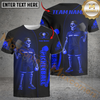 Maxcorners Pickleball Skeleton Funny Customized Name, Team Name 3D Shirt (4 Colors)