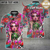Maxcorners Bowling Punk Girl Graffiti Wall Bowling Ball Tattoo Style Multicolor Customized Name, Team Name 3D Shirts