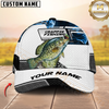 Maxcorners Fishing Blue Smoke Hexagon Pattern Personalized 3D Cap