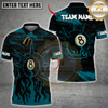 Maxcorners Billiards 8-Ball Flame Multicolor Customized Name, Team Name 3D Shirt