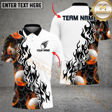 Maxcorners Golf Funny Ball Tropical Leaf Multicolor Customized Name, Team Name 3D Shirts