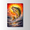 Maxcorners Crappie Fishing Inferno Ocean Splash Style Personalized Name 3D Poster