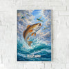 Maxcorners Redfish Fishing Ocean Break Sky Style Personalized Name 3D Poster