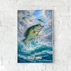Maxcorners Crappie Fishing High Jump Ocean Sky Style Personalized Name 3D Poster