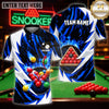 Maxcorners Pool Game Top Fierce Scratch Marks Art Multicolor Customized Name 3D Shirt