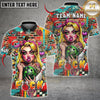 Maxcorners Bowling Punk Girl Graffiti Wall Bowling Ball Tattoo Style Multicolor Customized Name, Team Name 3D Shirts