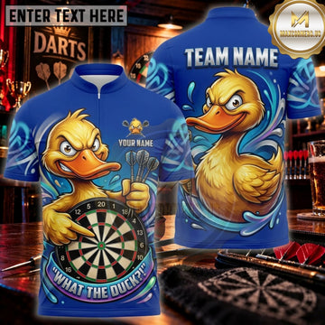 Maxcorners Darts Funny Duck Double Trouble Personalized Name 3D Unisex Shirt