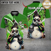 Maxcorners Billiards 8 Ball Funny 420 Smoking Panda Customized Name, Team Name 3D Shirt (6 Colors)
