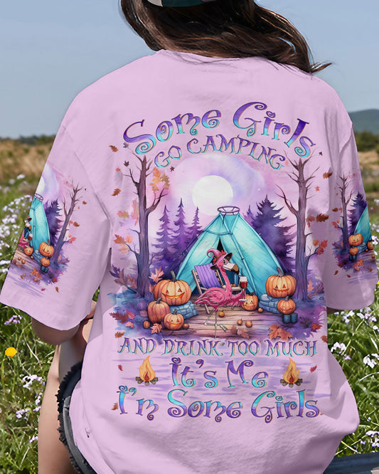 Maxcorners Some Girls Go Camping Flamingo All Over Print LM2101