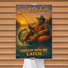 Maxcorners Fishing Classic Bigfoot Lake Scene Personalized Name 3D Poster