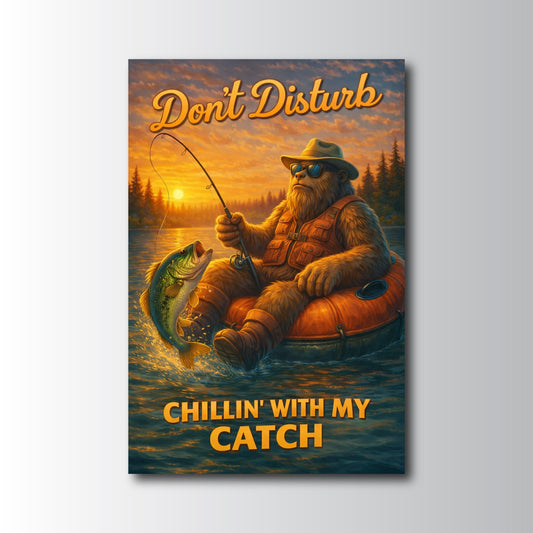 Maxcorners Fishing Don’t Disturb Chillin’ With My Catch Personalized Name 3D Poster