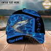 Maxcorners Fishing Blue Water Outdoor Custom Name Personalized Cap  (11 Fish Species)