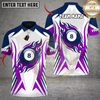 Maxcorners Flaming 8-Ball Billiards Personalized Name, Team Name 3D Shirt (4 Colors)