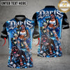 Maxcorners Darts Hip Hop Girl & Pitbull Dog Diamond Multicolor Customized Name, Team Name 3D Shirts