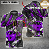 Maxcorners Cool Bowling Ball Multicolor Customized Name, Team Name 3D Shirts