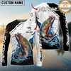 Maxcorners Fishing Water Flow Custom Name & Team Name 3D Shirts