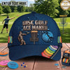 (7 Colors) Maxcorners Disc Golf Ace Maker Player & Chain Basket Personalized Name 3D Cap LM3009