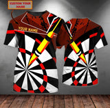 Maxcorners Dart Personalized 3D All Over Printed Red And Black Shirt