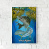 Maxcorners Bass Fishing Underwater School Scene Personalized Name 3D Poster