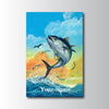 Maxcorners Tuna Fishing Deep Ocean Blue Illustration Personalized Name 3D Poster