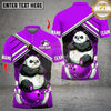 Maxcorners Bowling Angry Panda Multicolor Customized Name, Team Name 3D Shirts