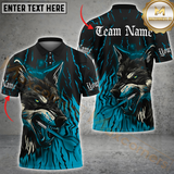 Maxcorners Darts Savage Wolf Multicolor Customized Name, Team Name 3D Shirts