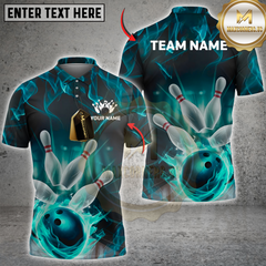 Maxcorners Flame Power Bowling Jersey Multicolor Customized Name, Team Name 3D Shirts
