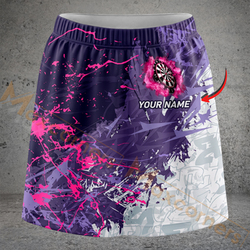 Maxcorners Darts Abstract Splatter Personalized 3D Skirts With Shorts
