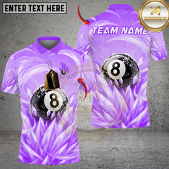 Maxcorners Billiard 8 Ball Ice Frozen Magic Personalized Name Shirt (4 Colors)
