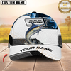 Maxcorners Fishing Blue Smoke Hexagon Pattern Personalized 3D Cap