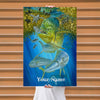 Maxcorners Mahi Mahi Fishing Underwater Predator Scene Personalized Name 3D Poster